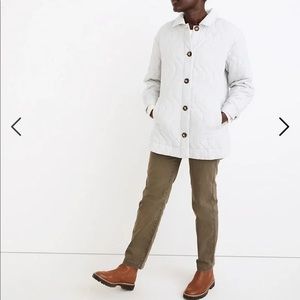Madewell Quilted Belrose shirt jacket - Cool Fog